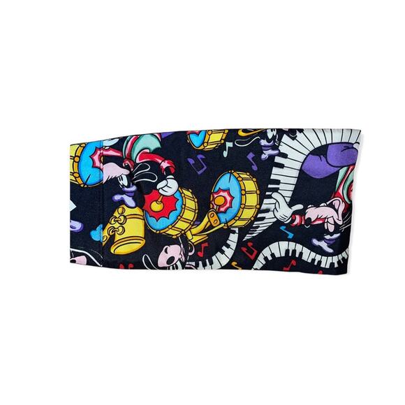 Goofey Disney Balancine 100% Cummerbund With Great Graphics Musical Piano - Picture 1 of 4